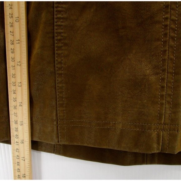 Free People Skirt 4 Mini A-Line Faux Leather Lined Casual Zip Up - Picture 3 of 7